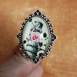 New Leaning Tower of Pisa 925 Silver Glass Ring